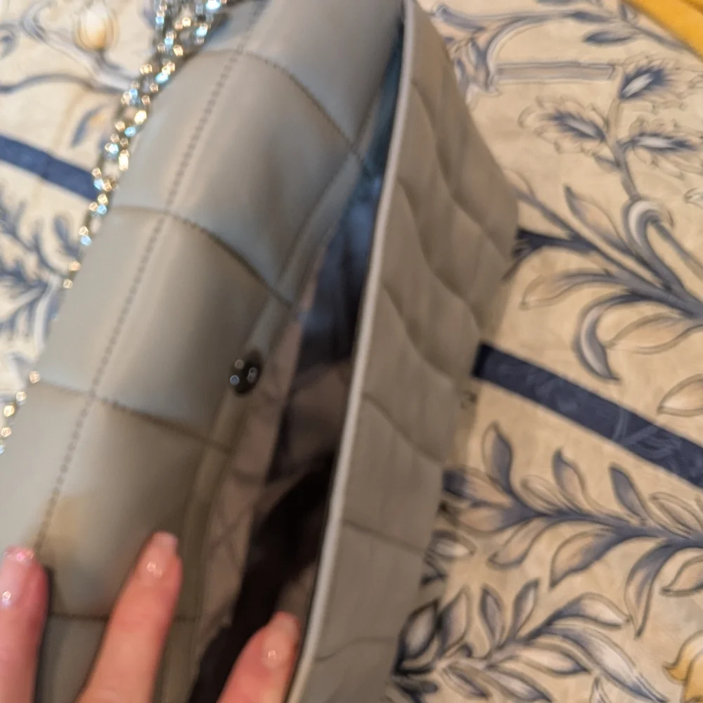 Michael Kors Gray Quilted Leather Shoulder Bag - Picture 5 of 7